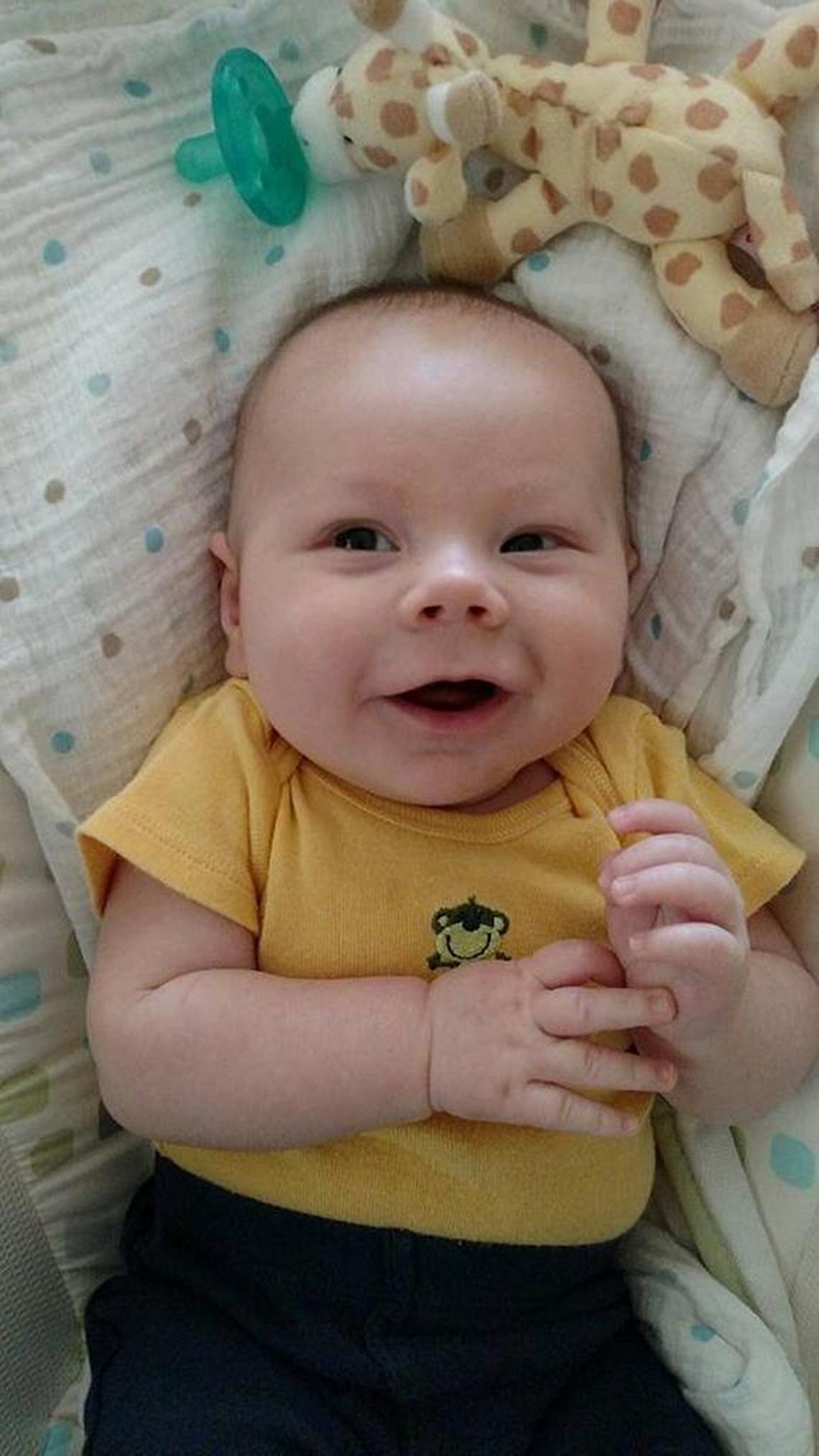 Jace Jones, a Paso Robles baby who suffers from Wiskott-Aldrich syndrome, a genetic disorder that compromises his immune system.