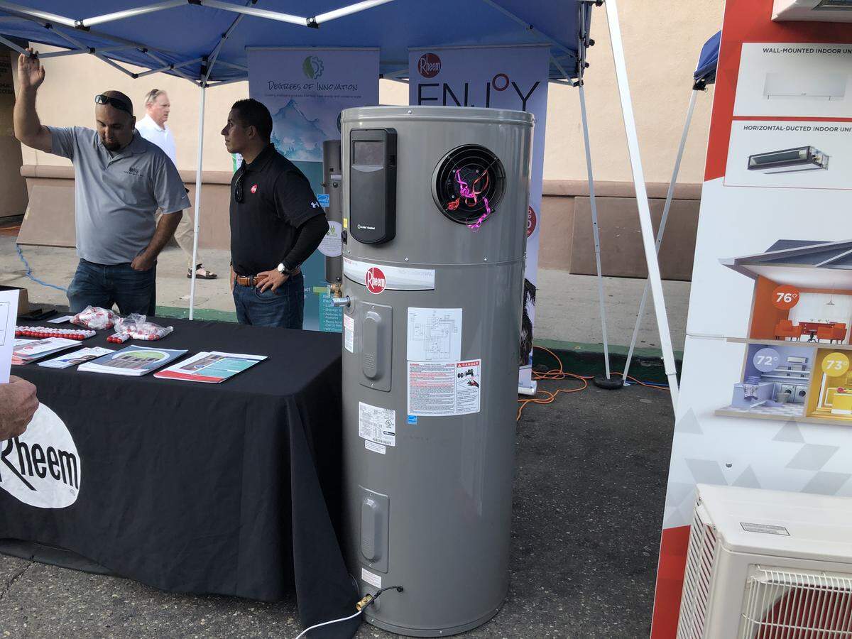 A demonstration that was part of an energy efficiency display at SLO’s Farmer’s Market.