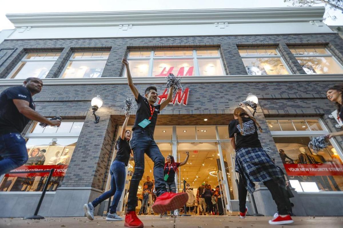 Employees at H&M celebrated the grand opening of the Chinatown project business on Monterey Street, Downtown San Luis Obispo.