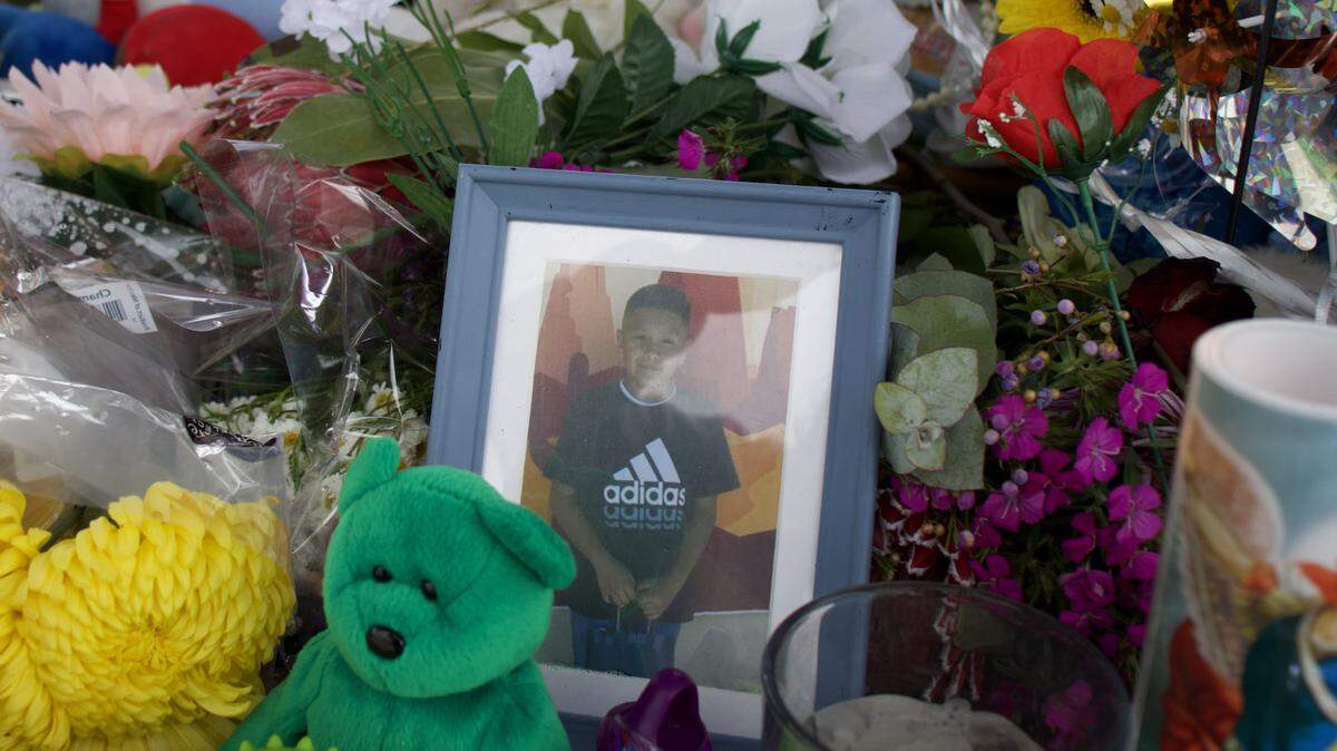 The growing memorial for José Gutiérrez, the 11-year-old boy killed in a hit-and-run in Atascadero on March 15, 2025, is filled with candles, flowers and messages three days after the crash, showing the outpouring of community support for the family. It sits on the sidewalk in front of the Danish Care Center at 10805 El Camino Real, where the boy was hit.