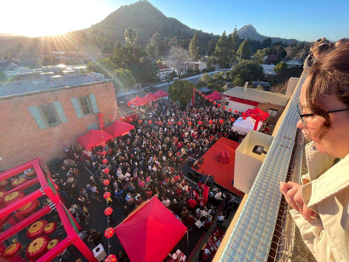 A&nbsp;block party&nbsp;took over downtown San Luis Obispo on Feb. 10, 2024, with hundreds of people packing Palm Street in front of the Ah Louis Store to celebrate not only the building’s 150th anniversary, but also Lunar New Year.&nbsp;