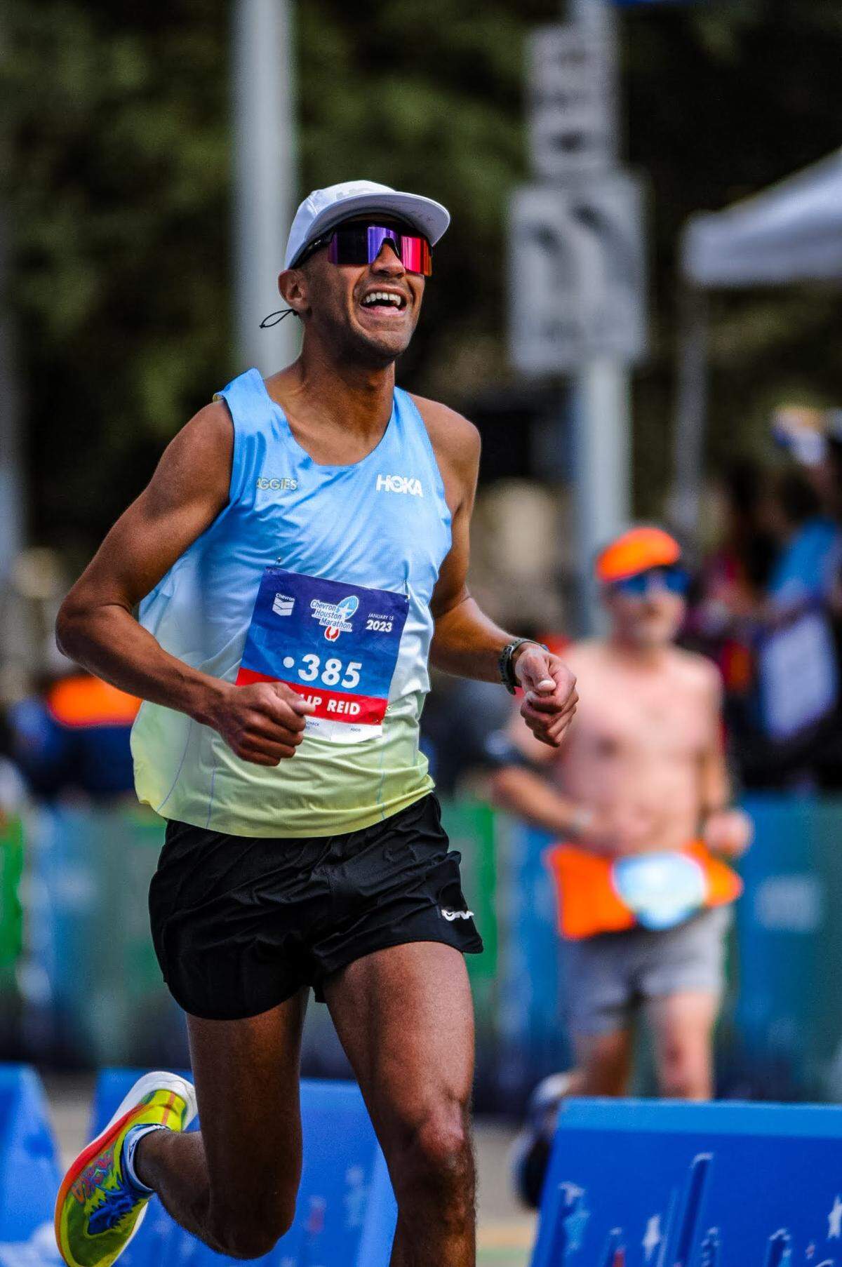 Phillip Reid is expected to run in the USA Olympic Marathon Team Trials in Orlando on Feb. 3, 2024. Reid is head cross country coach at Arroyo Grande High School.&nbsp;In January 2023, Reid completed the Chevron Houston Marathon, pictured above, with a time of 2 hours, 16 minutes and 50 seconds — coming in 11th overall and fast enough to qualify him to compete in this year’s Olympic trials.&nbsp;