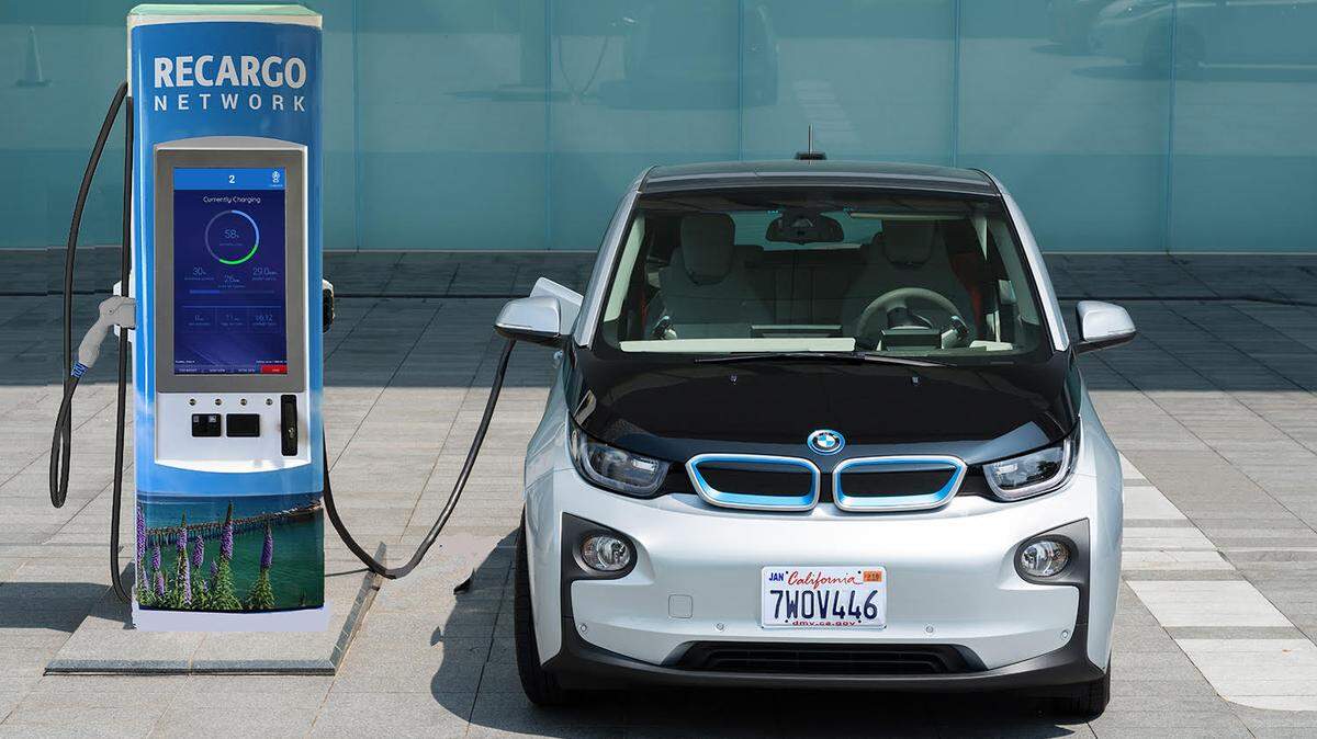 An example of an electric vehicle charging station designed by Recargo, a Los Angeles-area company that’s planning to build four new DC fast-chargers in San Luis Obispo.