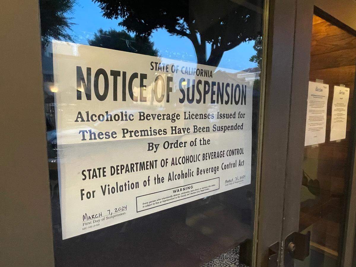 The Carrisa in downtown San Luis Obispo is temporarily closed after the state suspended its liquor license on March 7, 2024.&nbsp;