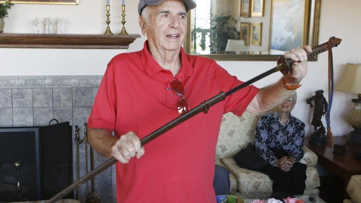 Iwo Jima veteran Joe Hale brought back a Japanese sword.