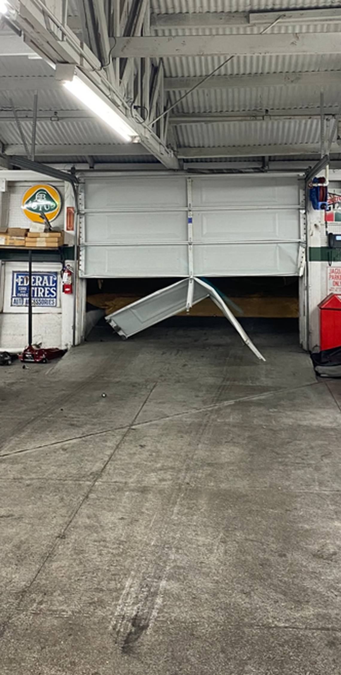 A car thief drove through the garage door of a car dealership in downtown San Luis Obispo on Oct. 9, 2022, the San Luis Obispo Police Department said.