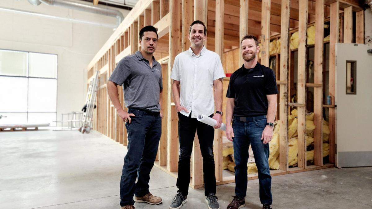 Precision Construction Services founders, from left, Jared Malapit, Erik Wright and Karl Vaillancourt. Precision was one of three San Luis Obispo County businesses to make the Inc. 5000 list of fastest-growing U.S. businesses.
