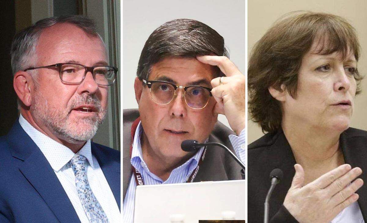 Paso Robles city manager Ty Lewis, left, has accused Councilman Chris Bausch and CalCoastNews reporter Karen Velie of spreading lies about him and conspiring to force him out of his job.