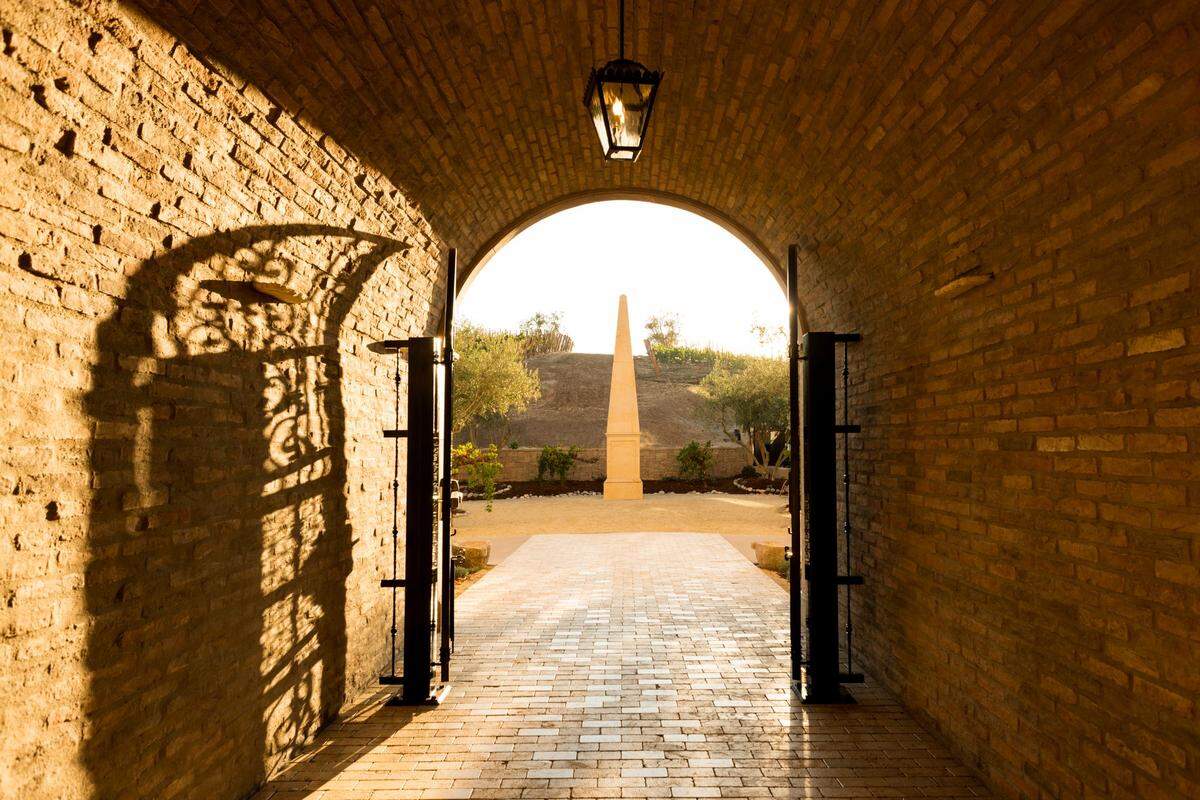 The Romeo and Juliet tunnel at the Allegretto Vineyard Resort in Paso Robles, California.