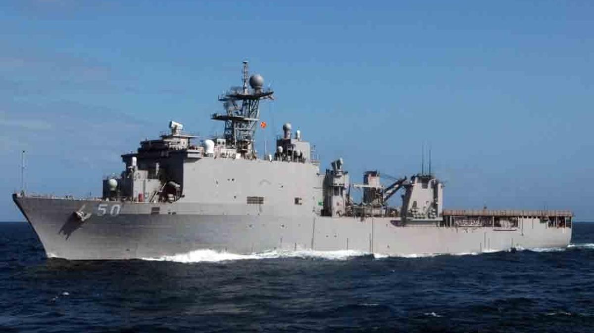 Taylor KayJean Machado has been identified as the sailor who was reported missing last weekend from the Virginia-based USS Carter Hall, an amphibious dock landing ship shown here at sea.