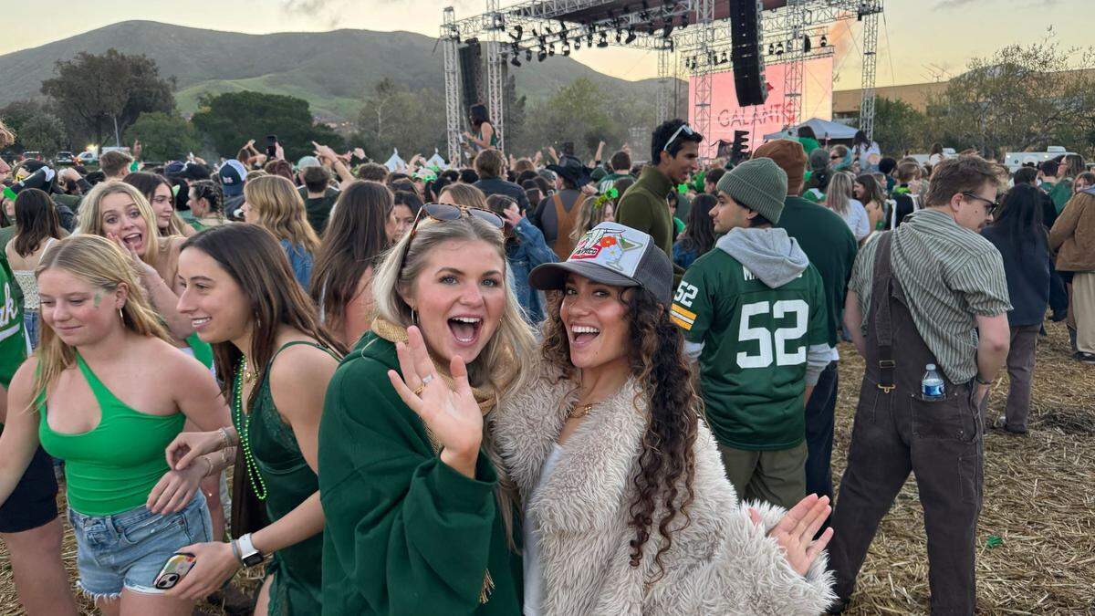Cal Poly hosted an early morning music festival featuring EDM artists Zhu and Galantis on campus in hopes of drawing students out of the streets on St. Fratty’s Day, March 15, 2025.