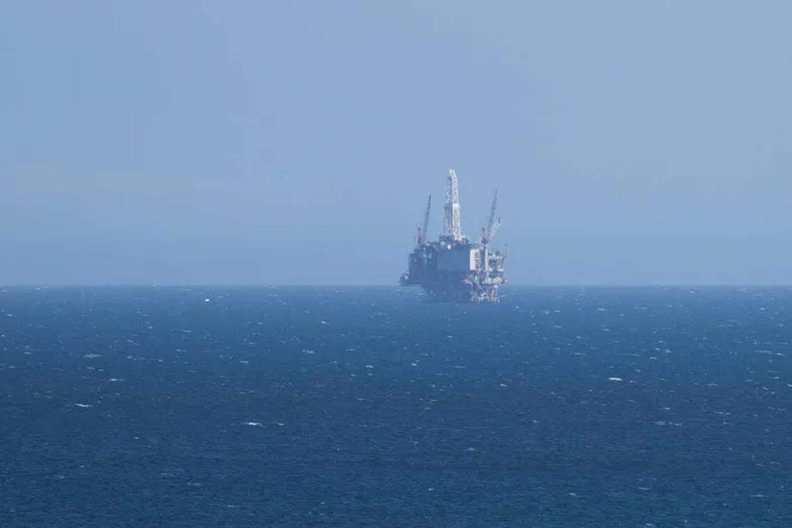 Platform Harmony, seen from the Gaviota Coast of Santa Barbara County, is one of three oil platforms owned by Sable Offshore Corp. The company plans to restart production, which has been shut down since an onshore pipeline ruptured and caused the 2015 Refugio Oil Spill.