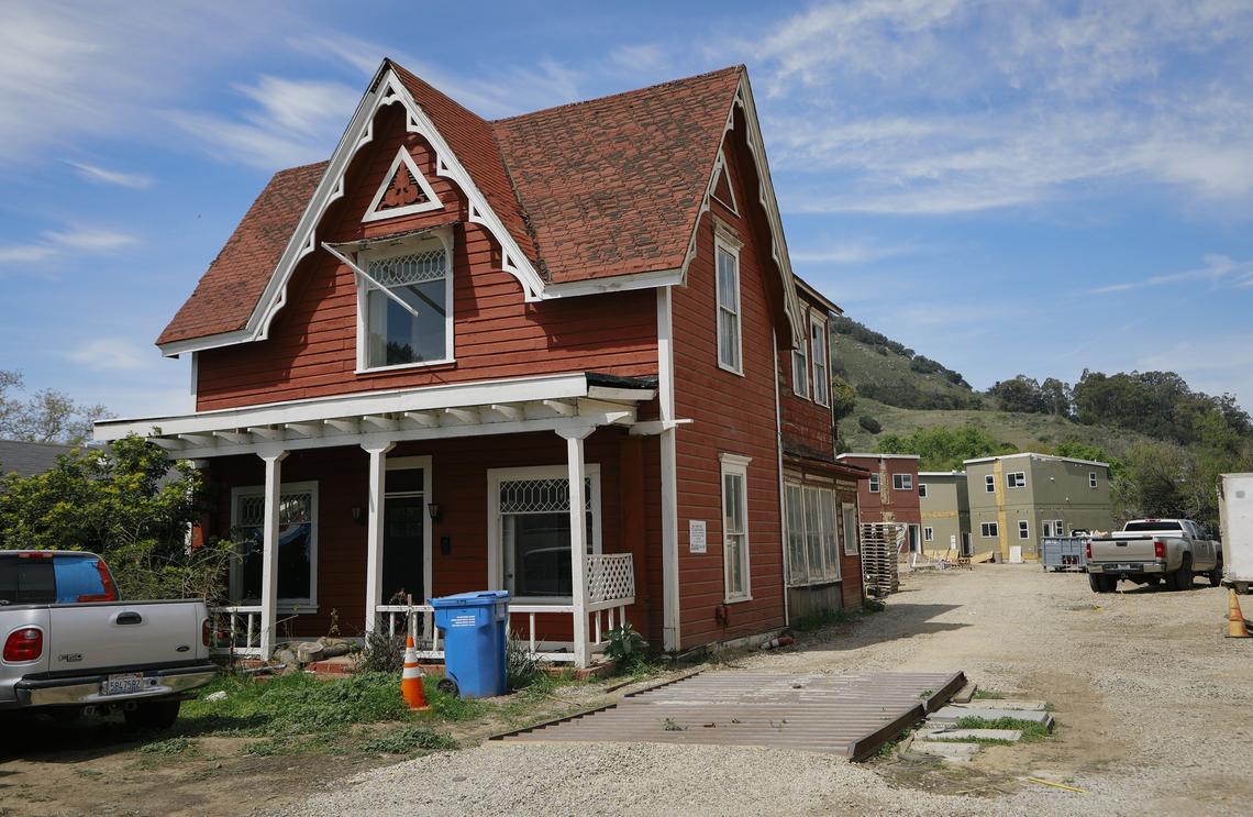 The historic Norcross House is on the property where manufactured homes are being built into a new park at 546 Higuera St. in downtown San Luis Obispo.