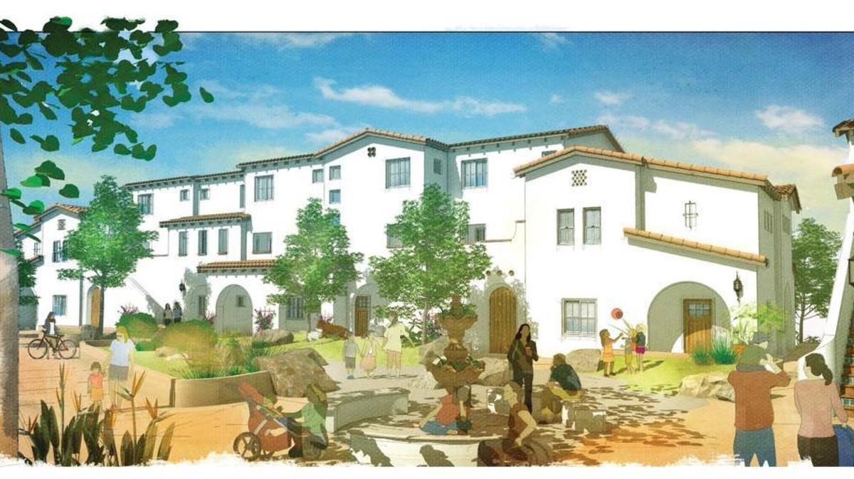 A rendering of the proposed Courtyard at the Meadows.