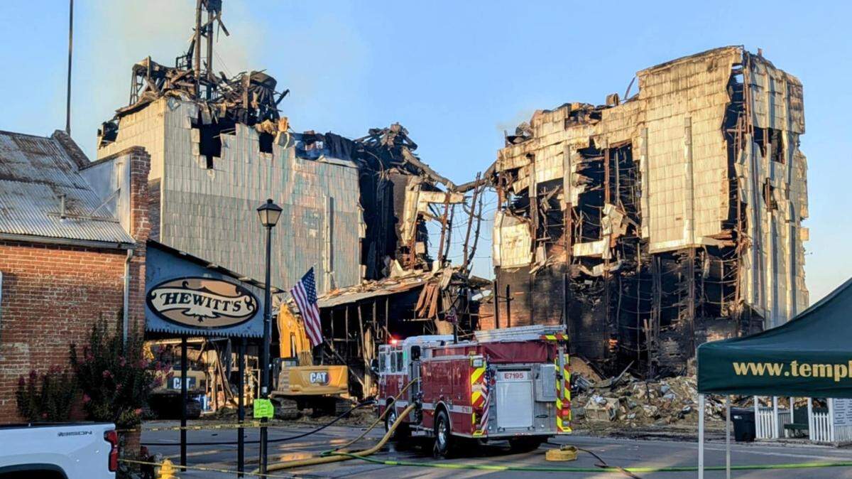 Family believes fire at Templeton Feed & Grain was arson as crews continue mop-up