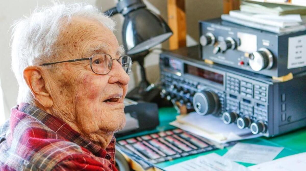 Morro Bay resident Harry Wolf died in January two weeks before his 108th birthday. He was one of the world’s oldest active ham radio operators, communicating via Morse code. He’s pictured here in a February 2016 photo.