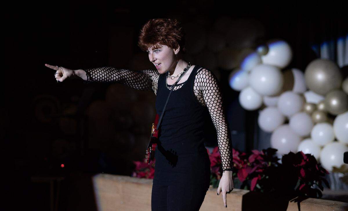 Gray Gautereaux debuted their first drag persona, Jackson Havoc, as a punk rocker with an attitude. Havoc’s original tagline was, “the king of kicking over trash cans and hitting on your mom.”