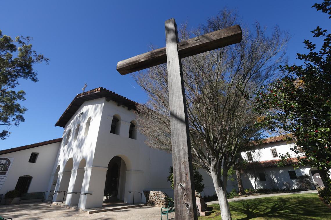 Mission San Luis Obispo de Tolosa was founded Sept. 1, 1772. There are a series of celebration events planned for this year, the 250th year of its founding. This view is from Feb. 9, 2022.