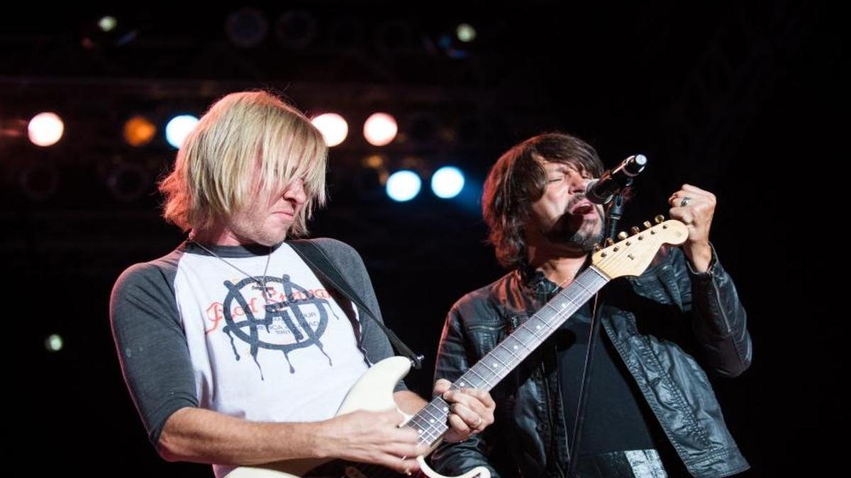 Kenny Wayne Shepherd and singer Noah Hunt perform at the California Mid-State Fair in Paso Robles in 2016. Shepherd will perform as part of blues band The Rides at the Avila Beach Blues Festival on Sunday.