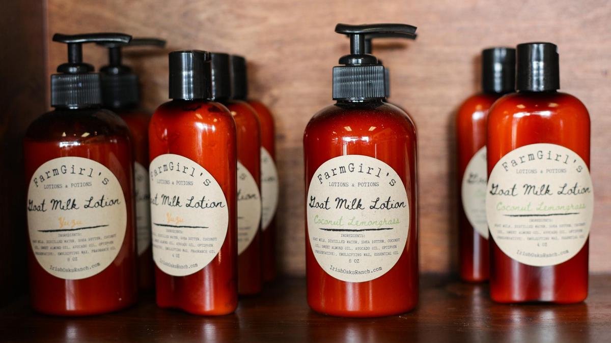 Irish Oaks Ranch Mercantile in Atascadero features products by local makers, including goat milk products originally created to fund the Garrett family’s 4-H projects.