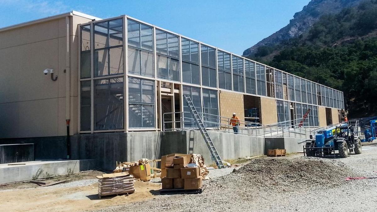 Construction workers build the new San Luis Obispo County Women’s Jail in 2016. The new jail opened in April 2017. 
