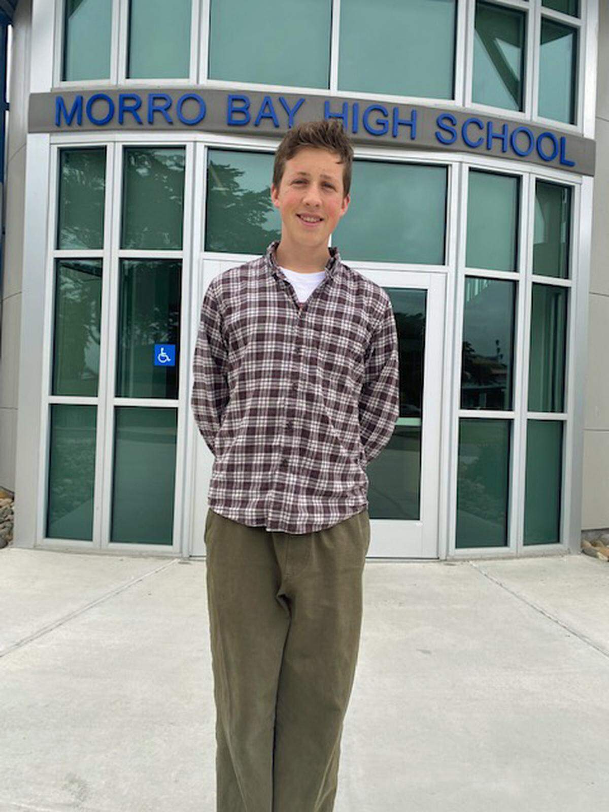 Morro Bay High sophomore Orion Rea poses for a picture. His review of the 2022 movie “All Quiet on the Western Front” was one of nine winners in the Student Review Contest sponsored by The Learning Network.