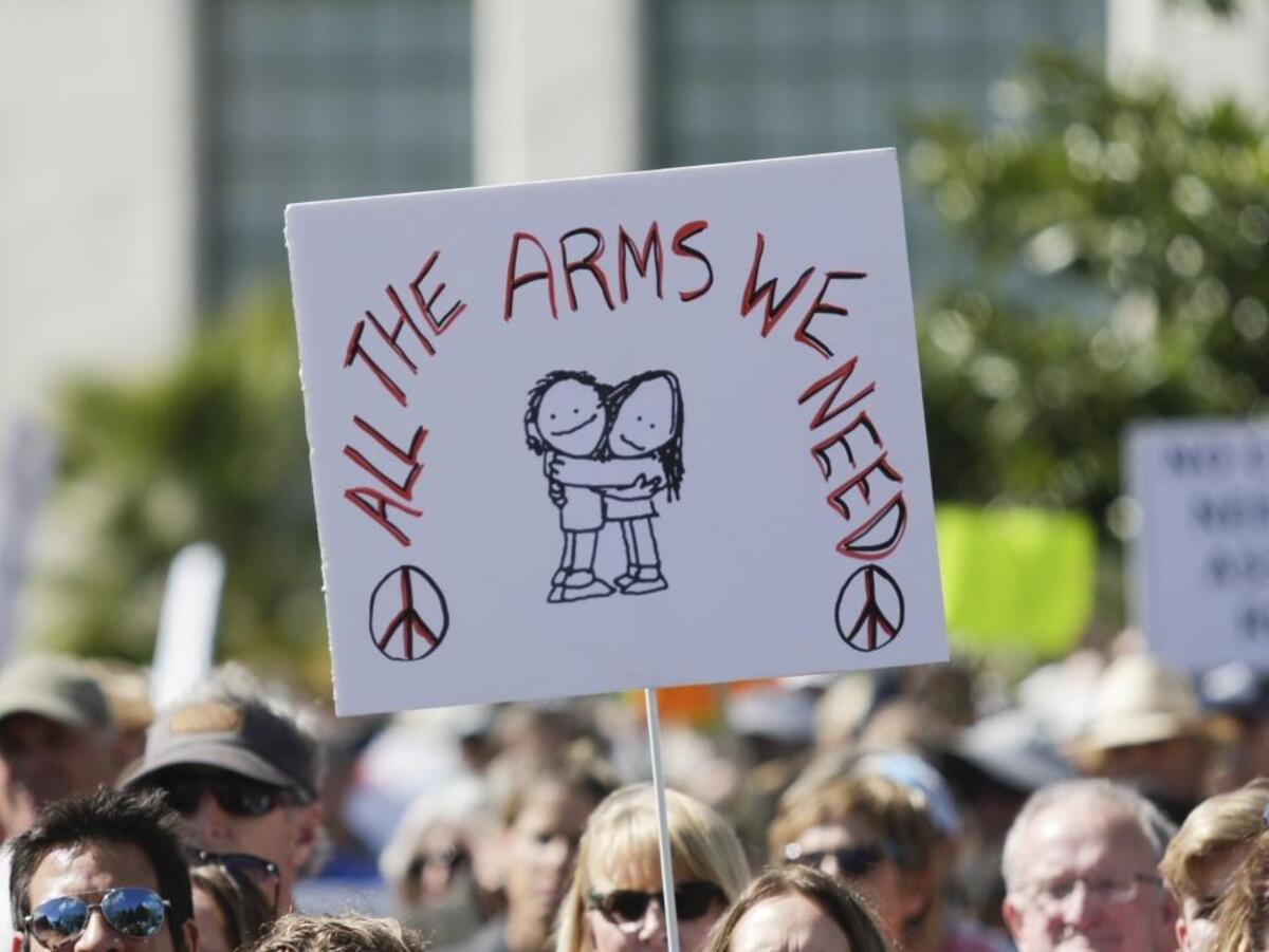 The March for Our Lives began in Mitchell Park in San Luis Obispo, Saturday, March 24, 2018 and wound its way around downtown San Luis Obispo.