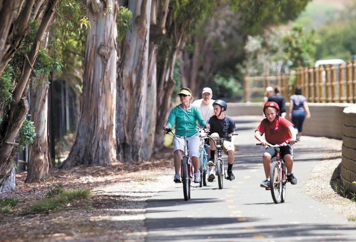 Cyclists enjoy the Bob Jones Trail in Avila Beach. County supervisors on Tuesday approved money to move forward with plans for an extension from Ontario Road to the Octagon Barn.