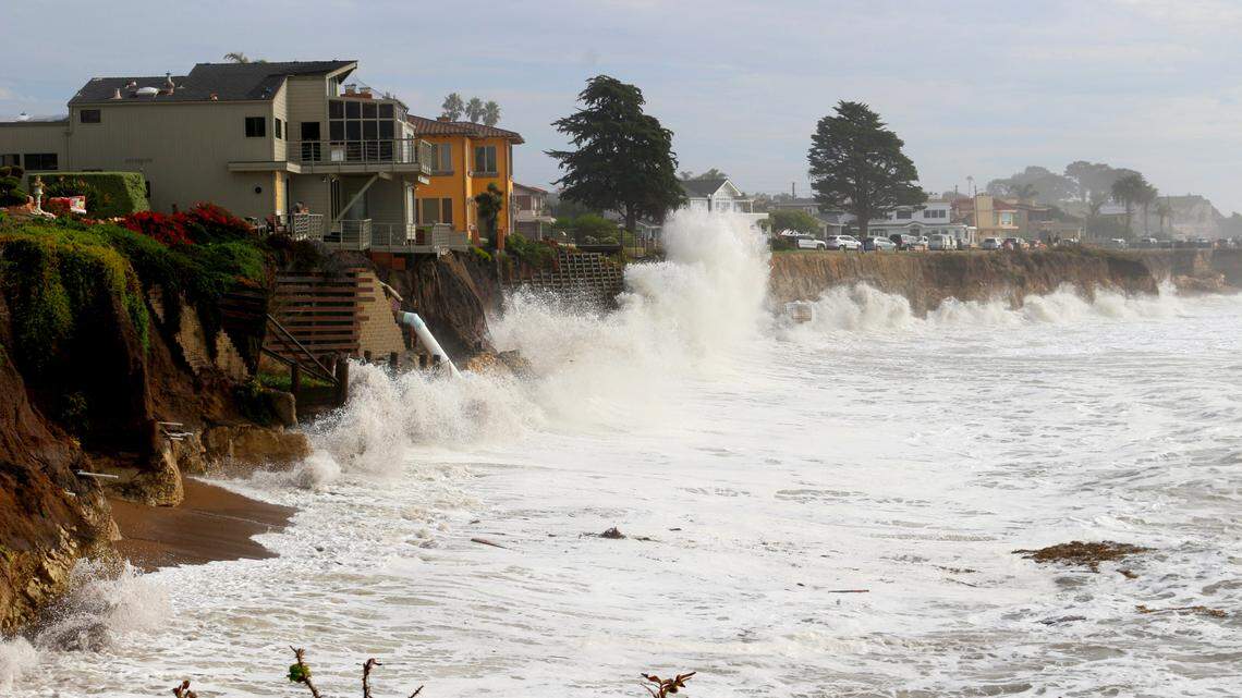 What caused the huge waves that battered California’s coast?