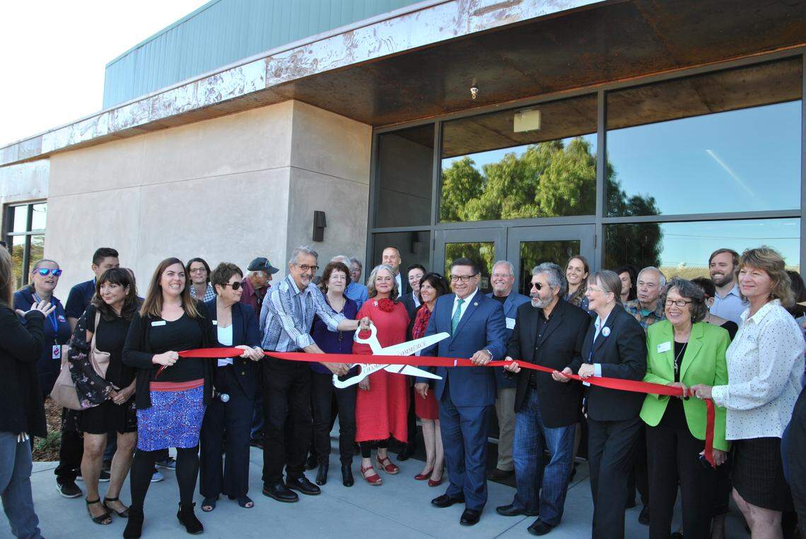 Advocates of the 40 Prado center attend the ribbon cutting held in 2018 in celebration of the opening of the new facility for homeless services.
