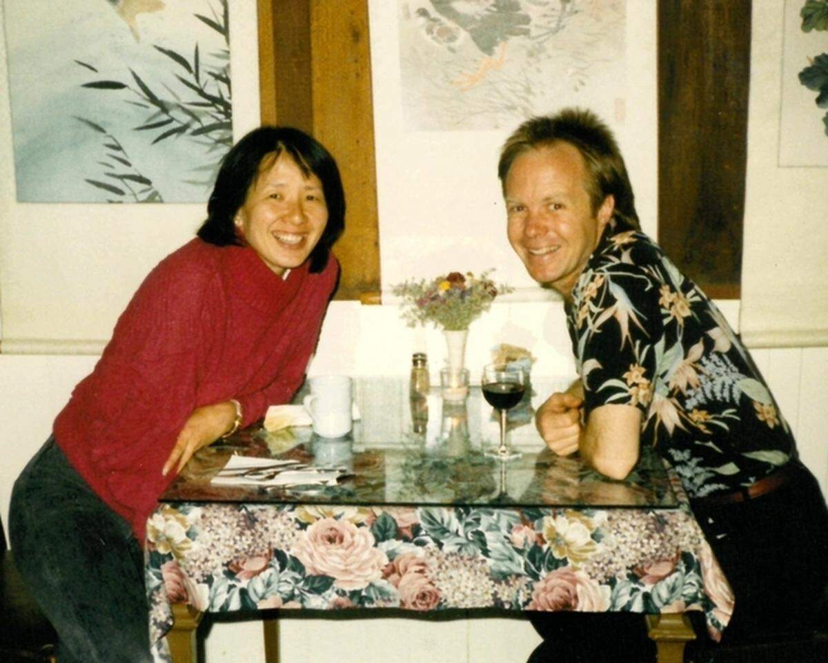 Robin and Shanny Covey relax for a moment in the late 1980s at Robin’s restaurant on Bridge Street, their second venture into the business.