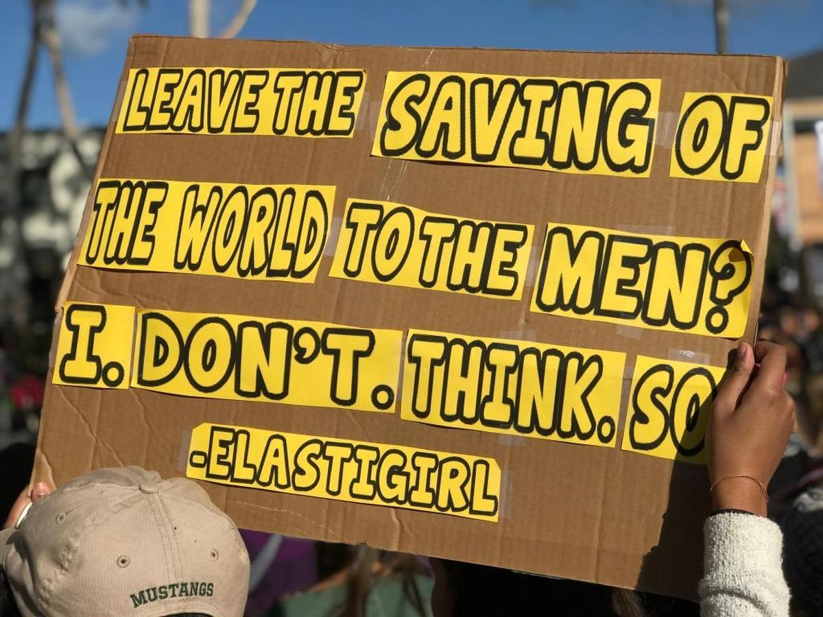 Signs from Saturday’s “Hear Our Vote: Voices of Resistance Rally.”