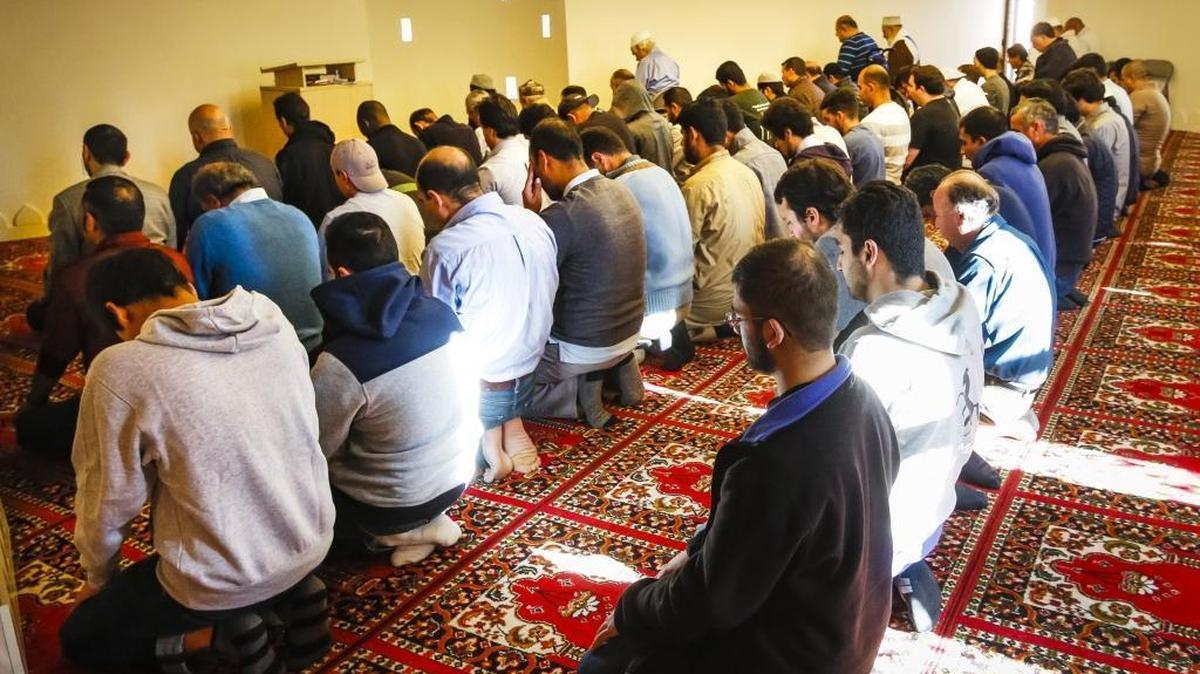 Congregants take part in Friday prayers on Dec. 4 at the Mosque of Nasreen in San Luis Obispo.