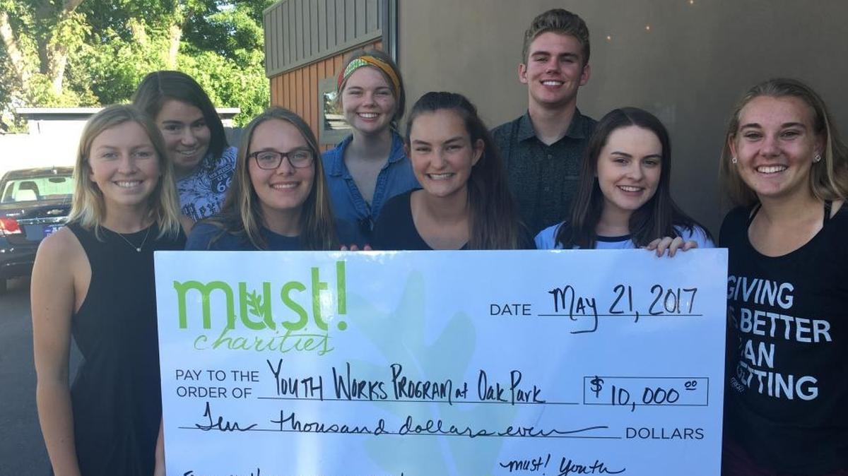 Must! Charities Youth Board recently donated $10,000 to Youth Works, an organization in the Oak Park community of Paso Robles.