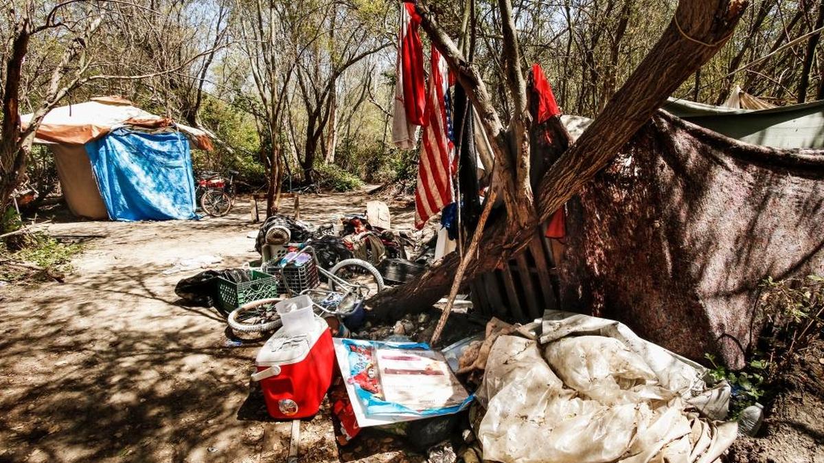 A Grover Beach homeless camp.