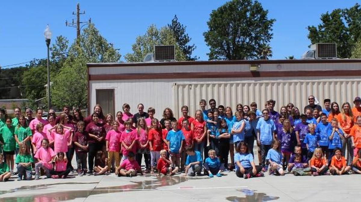 North County Christian School students gather for a photo during the school’s 2016 Service Day, when they planted fruits and vegetables and made Blessing Bags for the homeless in Atascadero.