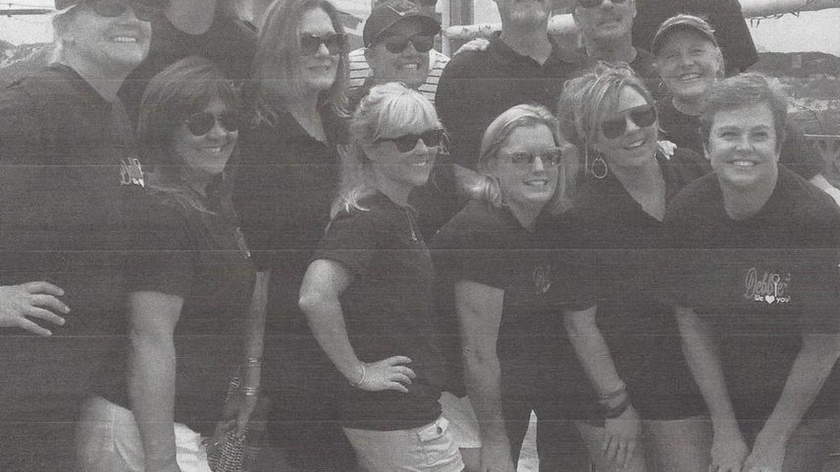 This group of “Sweet Debbie” Memorial Golf Tournament participating players is at the post-tournament luncheon.
