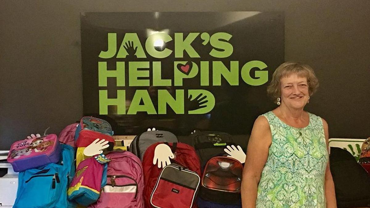 With help from Jack’s Helping Hand, Anita Williamson created 25 personalized school backpacks for local children.