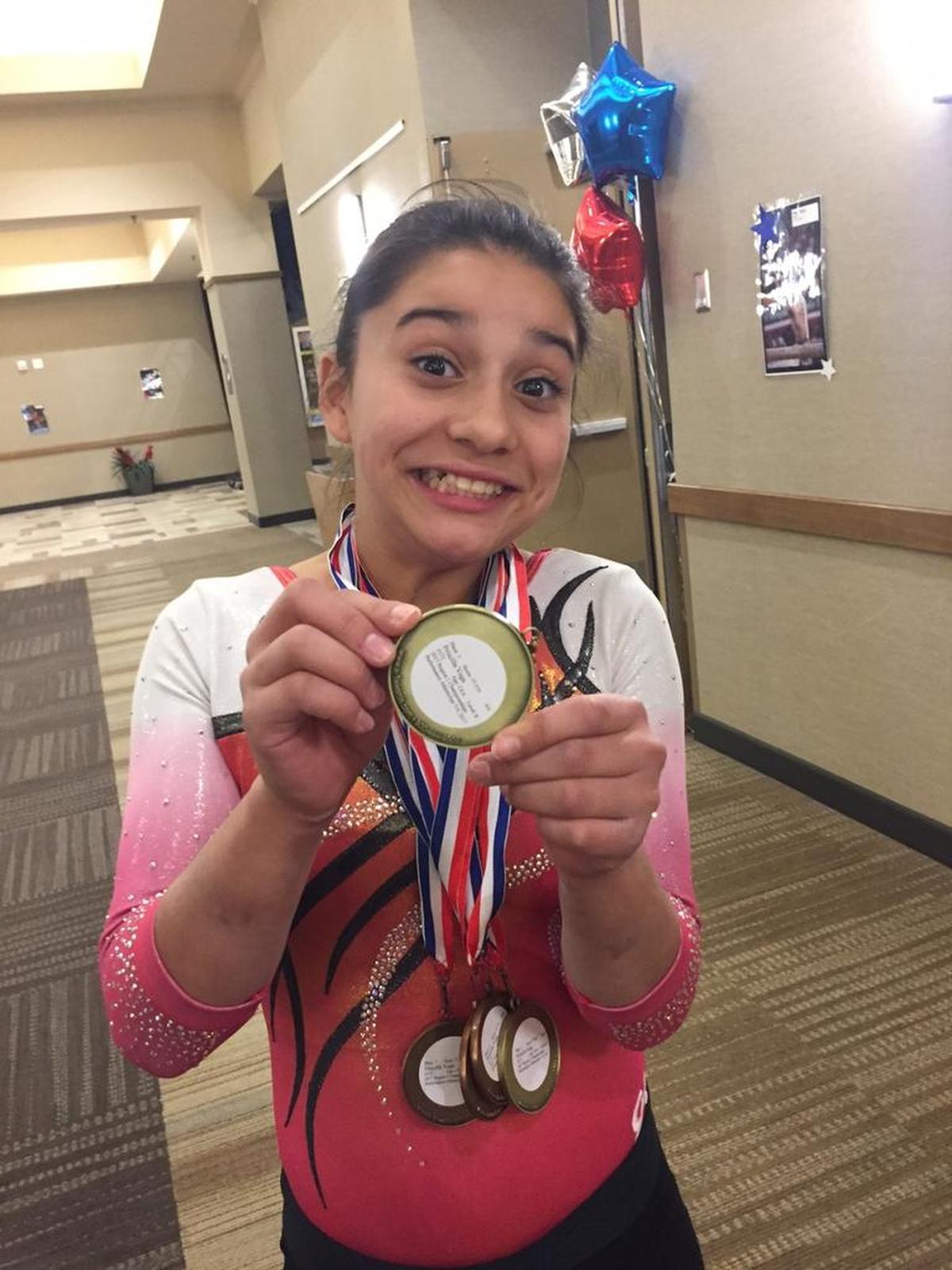 Priscilla Vega, a Level 8 gymnast with Performance Athletics Gymnastics, won first place on Floor and first place All Around regionals champion at a recent competition.