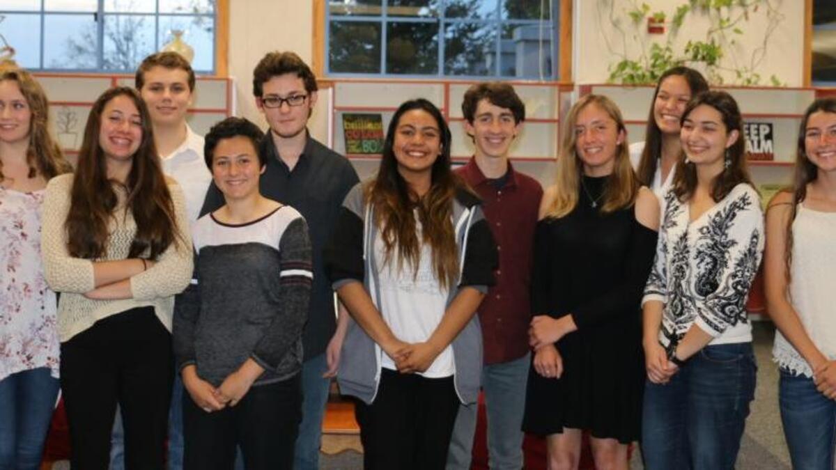 Nipomo High School student winners in the Coastal Dunes California Writers Club’s first writing contest.