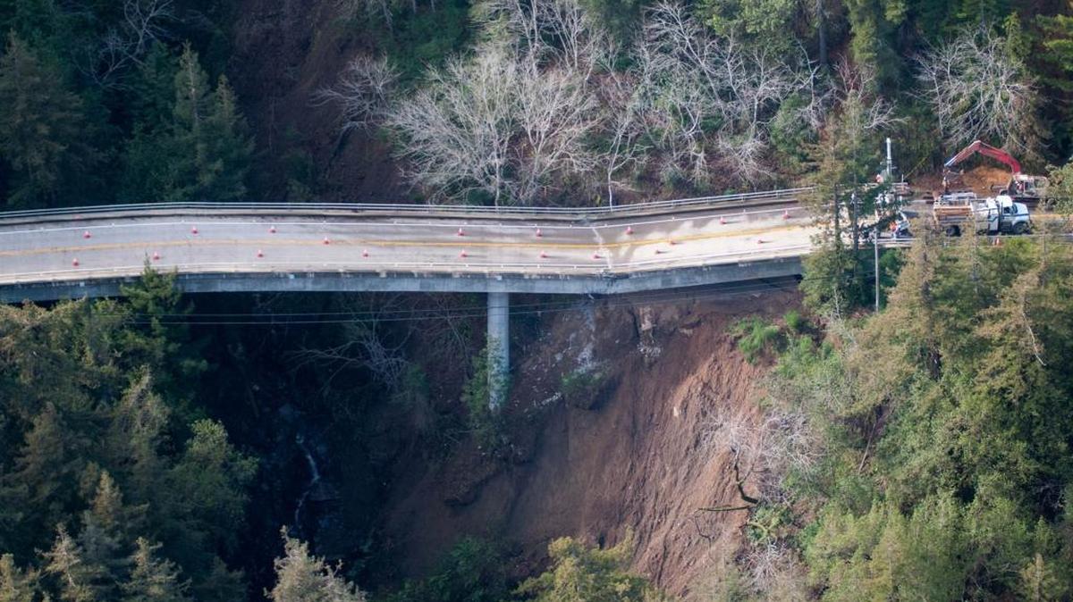 This image of Pfeiffer Canyon Bridge was taken earlier this month after the bridge was closed.