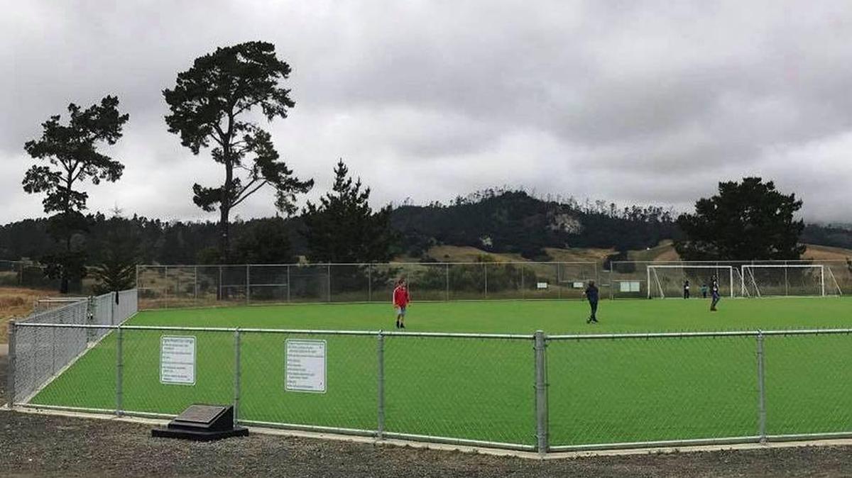 The new athletic field at Santa Lucia Middle School.