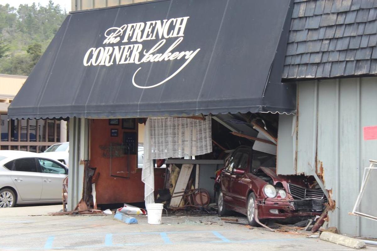 A speeding truck crashed into a parked car in Cambria on in 2017, sending the vehicle through the wall of the French Corner Bakery.
