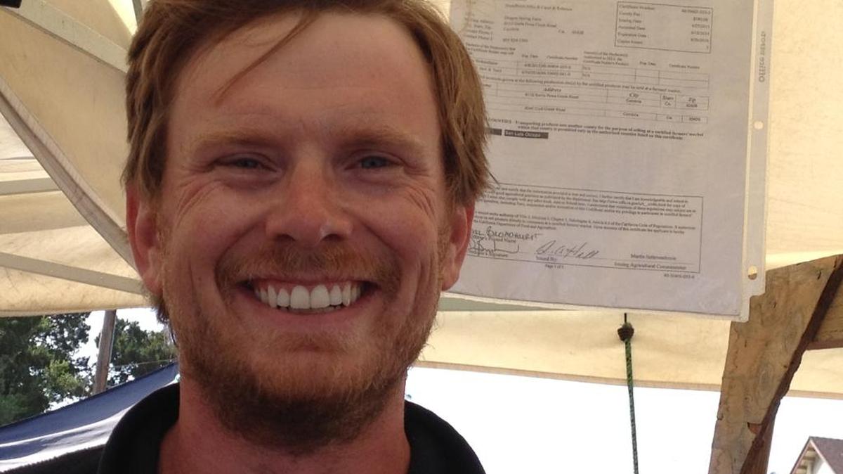 Jeff Nielsen, 34, has taken over as new manager of the Cambria Farmers Market.