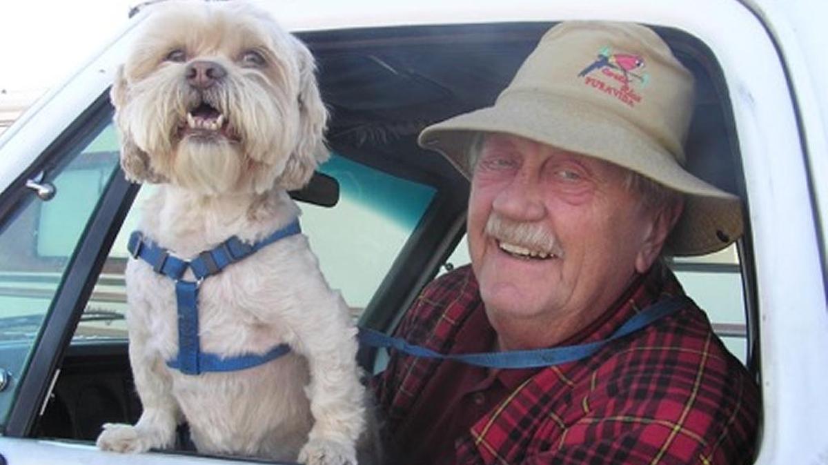 Playwright Richard Sharp, seen here with canine companion Sam, will appear at the champagne opening of his play “Suds” on Saturday, June 24, at the Pewter Plough Playhouse.
