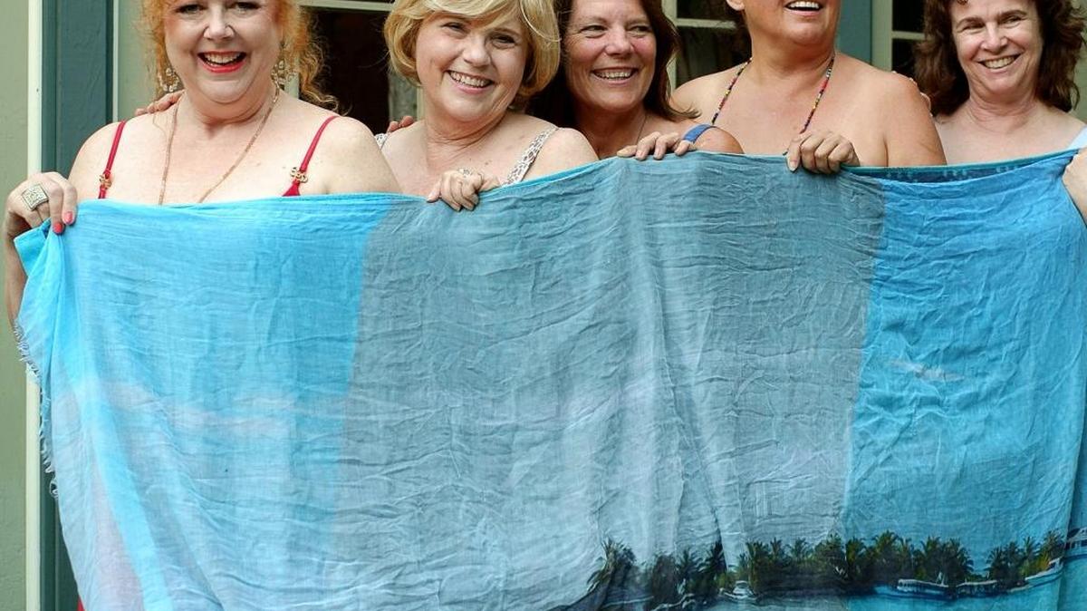 Samantha Loring, Janice Peters, Janine Ehlich, T.C Wits and Joyce Calderone will be featured in “The Dixie Swim Club” at the Pewter Plough Playhouse this month.