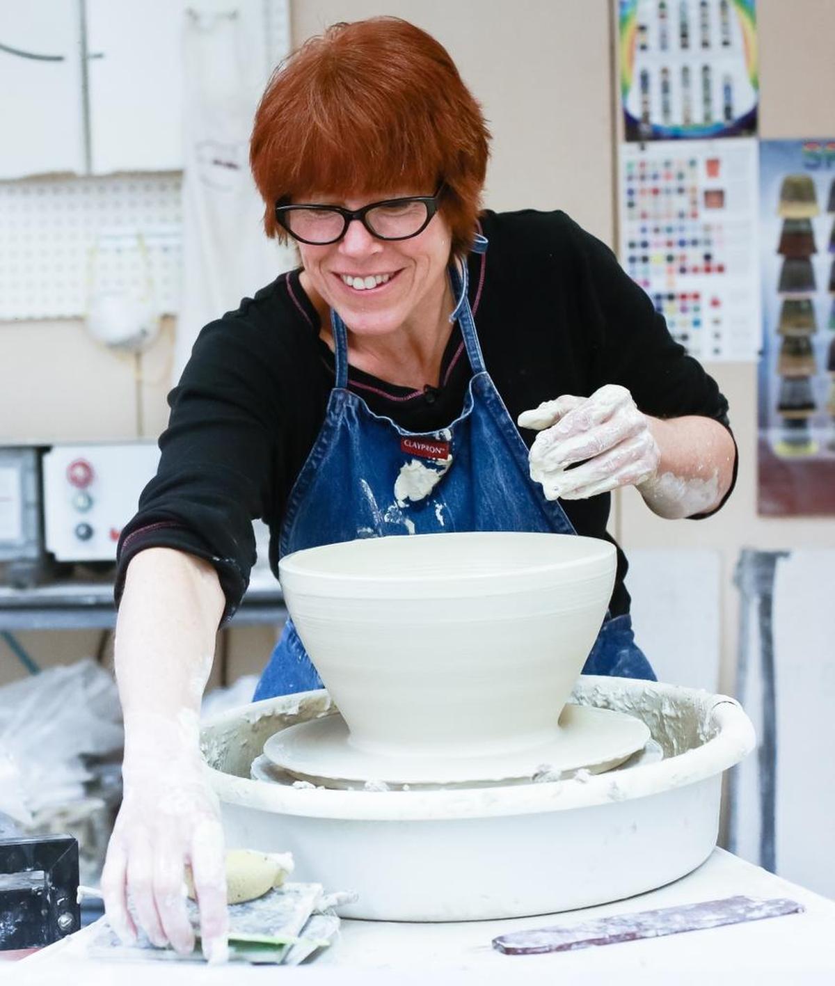 Patricia Griffin will present pottery demonstrations and host three other artists at her studio during “The Handmade Show.”