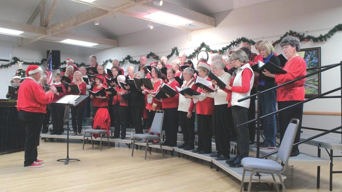 Members of the Cambria Chorale perform on Hospitality Night 2014 at the Joslyn Recreation Center. The Chorale will give another Hospitality Night performance Dec. 3 at the center, followed by full holiday shows Dec. 6 and 20 at Cambria Presbyterian Church.