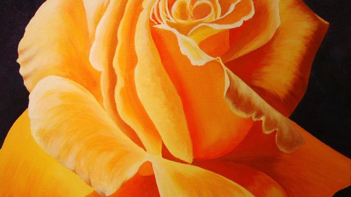 Claudia Solomon’s painting was part of the 2015 Petals and Palettes show.