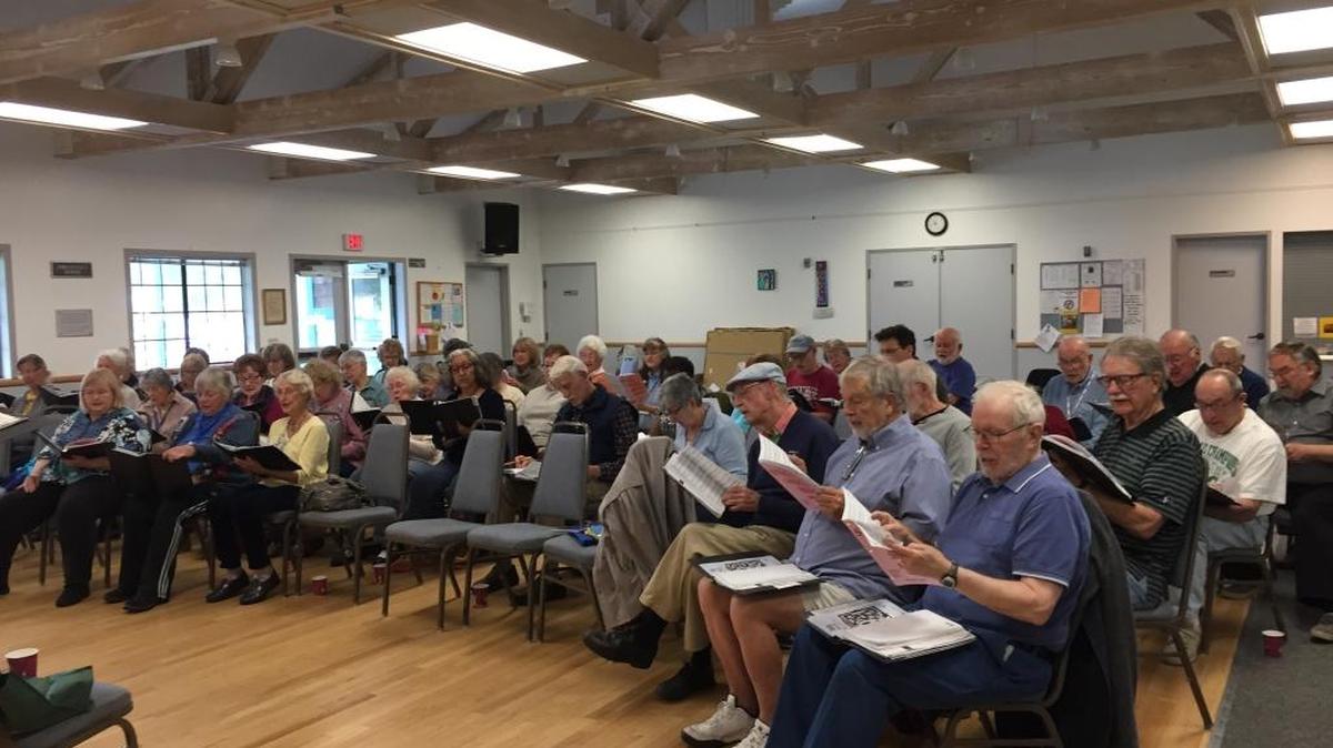 The Cambria Chorale is practicing for its spring concert, “Bouquet of Melodies.”